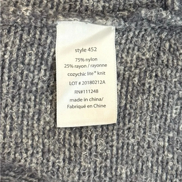 Barefoot Dreams | CozyChic Lite Circle Cardigan Pockets Bamboo Pacific Blue - Picture 9 of 10